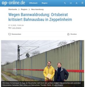 Bannwaldrodung in Zeppelinheim